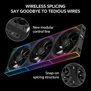 Thermalright TL-M12QR-S ARGB Reverse Blade Case Fan (3-Pack) Black