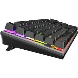 Meetion MK009 Pro Mechanical Gaming Keyboard – Metal Top Cover, Detachable USB-C, Hot-Swappable Red Switches, RGB Backlit