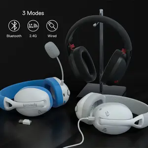 Redragon IRE H848B Tri-Mode Wireless Gaming Headset with Bluetooth 5.0, 2.4GHz Wireless, 7.1 Surround Sound & Detachable Microphone