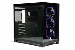 GFURY MIGHTY GF300 Gaming PC Case Black 3 Sided Tempered Glass Mid Tower ATX ARGB 3 Fans Controller USB 3.0 360mm Liquid Cooler Support Gaming Casing Pakistan