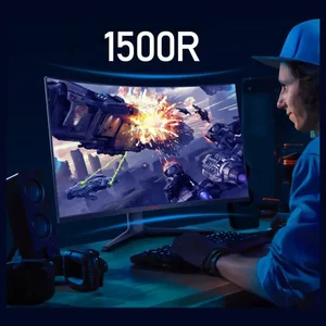 KOORUI 32E6QC 32 Inch Curved Gaming Monitor – QHD IPS/VA, 170Hz, 1ms MPRT, 1500R Curved, Adaptive Sync, Black