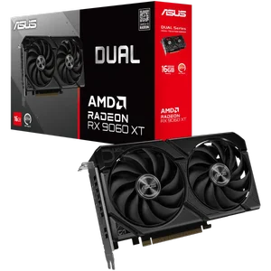 ASUS Dual Radeon RX 9060 XT OC Edition 16GB Graphics Card - Compact 1440p Gaming GPU