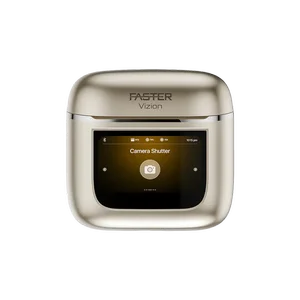 Faster Vizion Wireless Earbuds – Touch Screen Display, ENC Technology, Built-in Equalizer, Up to 35 Hrs Playtime