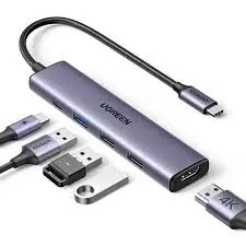 UGREEN USB-C to 2x USB 3.0 1x USB3.2 1x USB-C3.2 2x HDMI 1x DP RJ45 SD TF 3.5mm PD Port Converter 10Gbps 8K30Hz