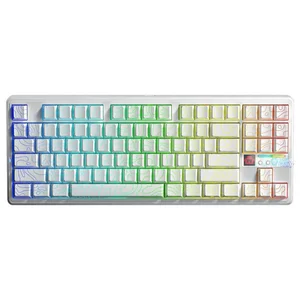 AULA F87 Pro V2 Dye-Sub Tri-Mode Wireless Mechanical Gaming Keyboard - Meteor Ice Cream Switch