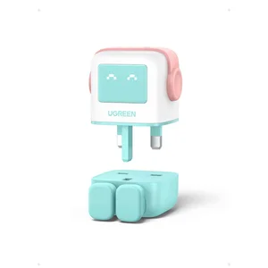UGREEN Nexode RG 65W 3-Port GaN Fast Charger Pink Blue EU – USB-C PD & USB-A Multiport Fast Charging Adapter