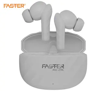 Faster Raptor Wireless Earbuds – ANC+ENC with 4 Mic, Type-C Fast Charge, Bluetooth v5.3, Up to 30 Hrs Playtime