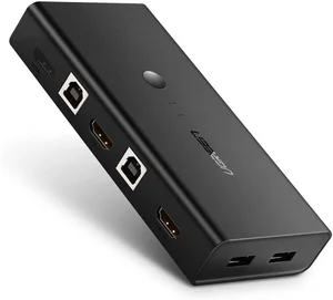 Ugreen 50744 KVM Switch 2-in-1-Out 4K HDMI Switcher – Share One Monitor Between Two PCs