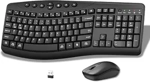 Rapoo X1960 Wireless Keyboard & Mouse Combo – 2.4GHz Full-Size Keyboard with Palm Rest, 1000 DPI Mouse