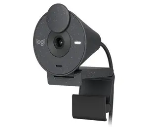Logitech Brio 305 Business Series Full HD 1080p USB-C Webcam Graphite - Auto Light Correction, Privacy Shutter (960-001469)