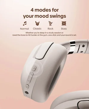 Faster S6 Wireless Headphones – Extra Soft Leather, Foldable Design, Bluetooth v5.3, Up to 30 Hrs Playtime