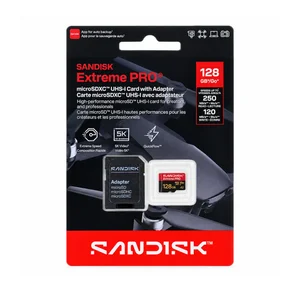 SanDisk Extreme PRO 128GB microSDXC UHS-I Memory Card – Up to 250MB/s, 5K Video, A2, U3, V30