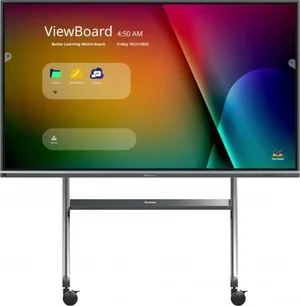 ViewSonic VB-STND-009 Slim Trolley Cart Mobile Floor Stand for 55-105" ViewBoard Interactive Displays - 120kg Capacity with Lockable Wheels