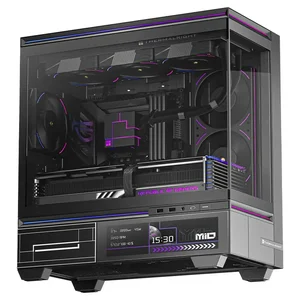 Thermalright TL-M10 Vision LCD Screen Mid-Tower Micro-ATX Gaming Case - Black, 4x ARGB Fans, 9.16" Display, Tempered Glass