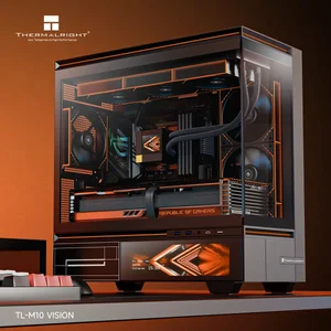 Thermalright TL-M10 Vision LCD Screen Mid-Tower Micro-ATX Gaming Case - Black, 4x ARGB Fans, 9.16" Display, Tempered Glass