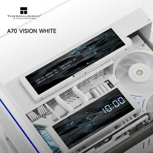 Thermalright TR-A70 Vision Case White with 9.16-Inch LCD Display
