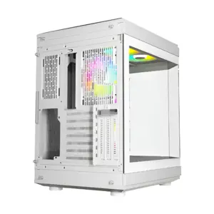 Thunder Carbon TGC-639W ATX Gaming Case White with 3 ARGB Fans