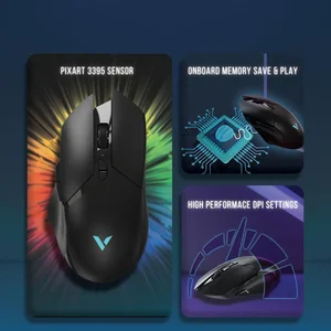 Rapoo V30L 2.4G Wireless/Wired Dual-Mode E-Sports Gaming Mouse, 79g Lightweight, 400-12000 DPI, PAW 3311 Sensor