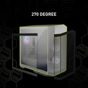 MSI MAG Pano M100R PZ Premium Mid-Tower Gaming PC Case - Tempered Glass, ARGB Fans, 360mm Radiator Support