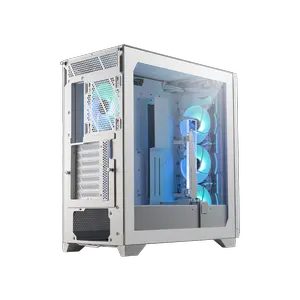 MSI MPG Gungnir 300R Airflow Premium Mid-Tower Gaming PC Case - White, Tempered Glass, ARGB Fans, 360mm Radiator Support