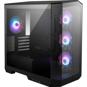 MSI MAG Pano M100R PZ Premium Mid-Tower Gaming PC Case - Tempered Glass, ARGB Fans, 360mm Radiator Support