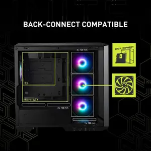 MSI MAG Pano M100R PZ Premium Mid-Tower Gaming PC Case - Tempered Glass, ARGB Fans, 360mm Radiator Support