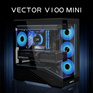 Lian Li Vector V100 Mini Micro-ATX Compact Gaming Case Black
