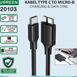 UGREEN 20103 USB-C to Micro USB-B Cable, 1M