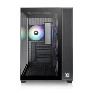 Thermaltake View 380 TG ARGB Mid Tower Chassis Black - Dual Chamber ATX Case
