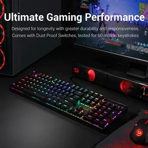 Redragon K551 RGB-1 MITRA Wired Mechanical Keyboard with Blue Switches - Black