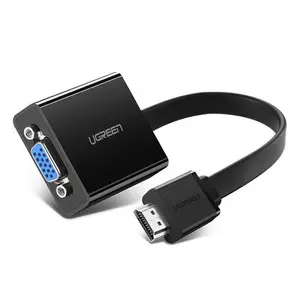 UGREEN HDMI to VGA Converter 25cm Black Video Adapter for Laptop PC Projector Monitor