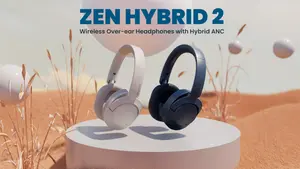 Faster Zen Wireless Headphones – Head Tracking Spatial Audio, Hybrid ANC+ENC, Dual Pairing Bluetooth v6.0, Up to 50 Hrs Playtime
