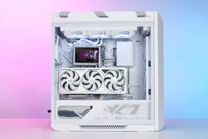 ASUS ROG Ryuo IV SLC 360 ARGB White 360mm AIO Liquid CPU Cooler OLED Display High Performance Gaming Cooler Intel AMD Support Aura Sync