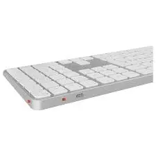 Meetion iKey K230 White Multi-Device Bluetooth Keyboard – Scissor Switch, 108 Keys, Mac/Win Compatible