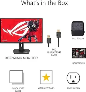 ASUS ROG Strix XG27ACMES 27" 2K QHD Fast IPS Gaming Monitor - 255Hz USB-C HDR