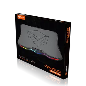 Meetion CP4040 Laptop Cooling Pad – Big Fan RGB Backlight, USB Wired