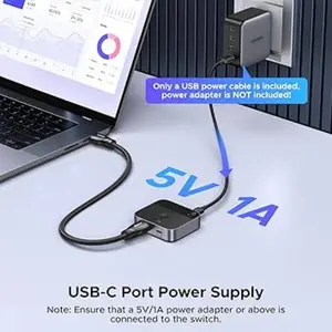 UGREEN USB-C plus HDMI 2-in-1-Out Aluminum HDMI Switch 4K 60Hz for