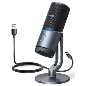 UGREEN USB Condenser Microphone with RGB Lights Mute Button 24bit/96kHz