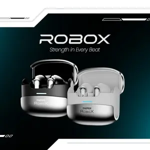 Faster RoboX Wireless Earbuds – ANC+ENC with Quad Mic, Type-C Fast Charge, IP5X Water Resistant, Bluetooth v5.3