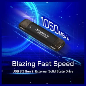 Transcend ESD310 1TB External SSD TS1TESD310C – High-Speed Dual USB Type-C & Type-A