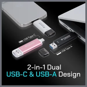 Transcend ESD310 1TB External SSD TS1TESD310C – High-Speed Dual USB Type-C & Type-A