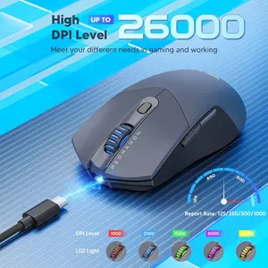 Redragon Saber Pro M922-PRO 1K Tri-Mode Wireless Gaming Mouse – 26000 DPI PAW3395 Sensor, Bluetooth 5.0, 2.4GHz Wireless & Wired Ultra-Lightweight Esports Mouse