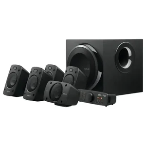 Logitech Z906 THX Certified 5.1 Surround Sound Speaker System – Dolby Digital & DTS Decoding, 1000W Peak Power, 500W RMS Home Theater Audio System