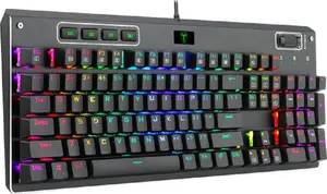 T-Dagger Adriatic TGK316 104-Key Mechanical Gaming Keyboard with Outemu Blue Switches, RGB Backlight, N-Key Rollover & USB Braided Cable