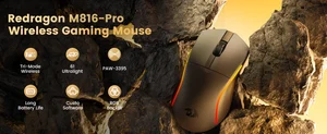 Redragon Deicide Pro M816-PRO Tri-Mode Wireless Gaming Mouse – 26000 DPI PAW3395 Sensor, Bluetooth 5.0, 2.4GHz Wireless & Wired RGB Mouse, Ultra-Lightweight Esports Gaming Mouse