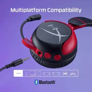HyperX Cloud Mini Wireless Gaming Headset for Kids & Teens, Bluetooth 5.3 Gaming Headphones with Flip-to-Mute Microphone, 25-Hour Battery Life, Multi-Platform Compatibility