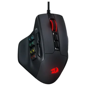 Redragon Aatrox M811 Wired RGB MMO Gaming Mouse – 12400 DPI PixArt Sensor, 15 Programmable Buttons, 10 Side Macro Keys, Ergonomic Gaming Mouse