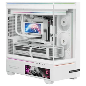 Thermalright TL-M10 Vision LCD Micro ATX Case White with 4 ARGB Fans