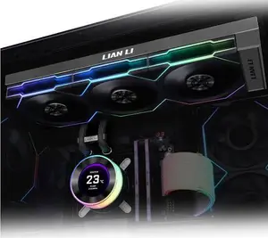 Lian Li GHS2LCD36RB HydroShift II LCD-C 360R 360mm AIO Liquid CPU Cooler – Black, LCD Display Pump Head