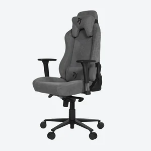Arozzi Vernazza SFB Soft Fabric Ash Gray Ergonomic Gaming Chair - Metal Frame, 3D Armrests, 5 Lockable Rocking Positions, Up to 145kg
